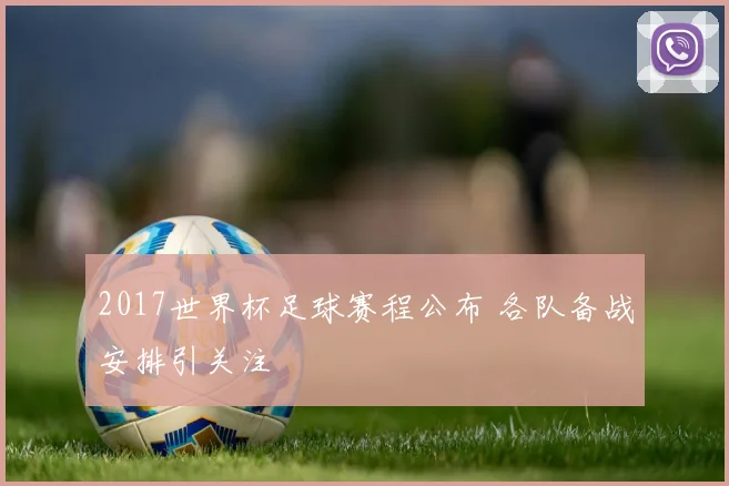 2017世界杯足球赛程公布 各队备战安排引关注